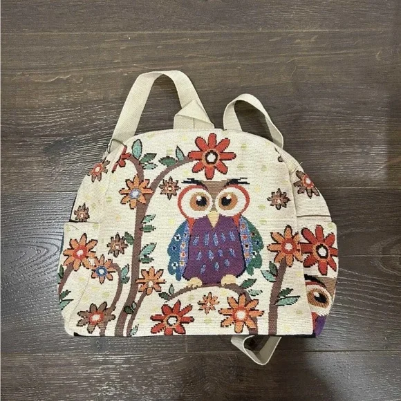 Owl Patterned Backpack - Picture 2 of 6